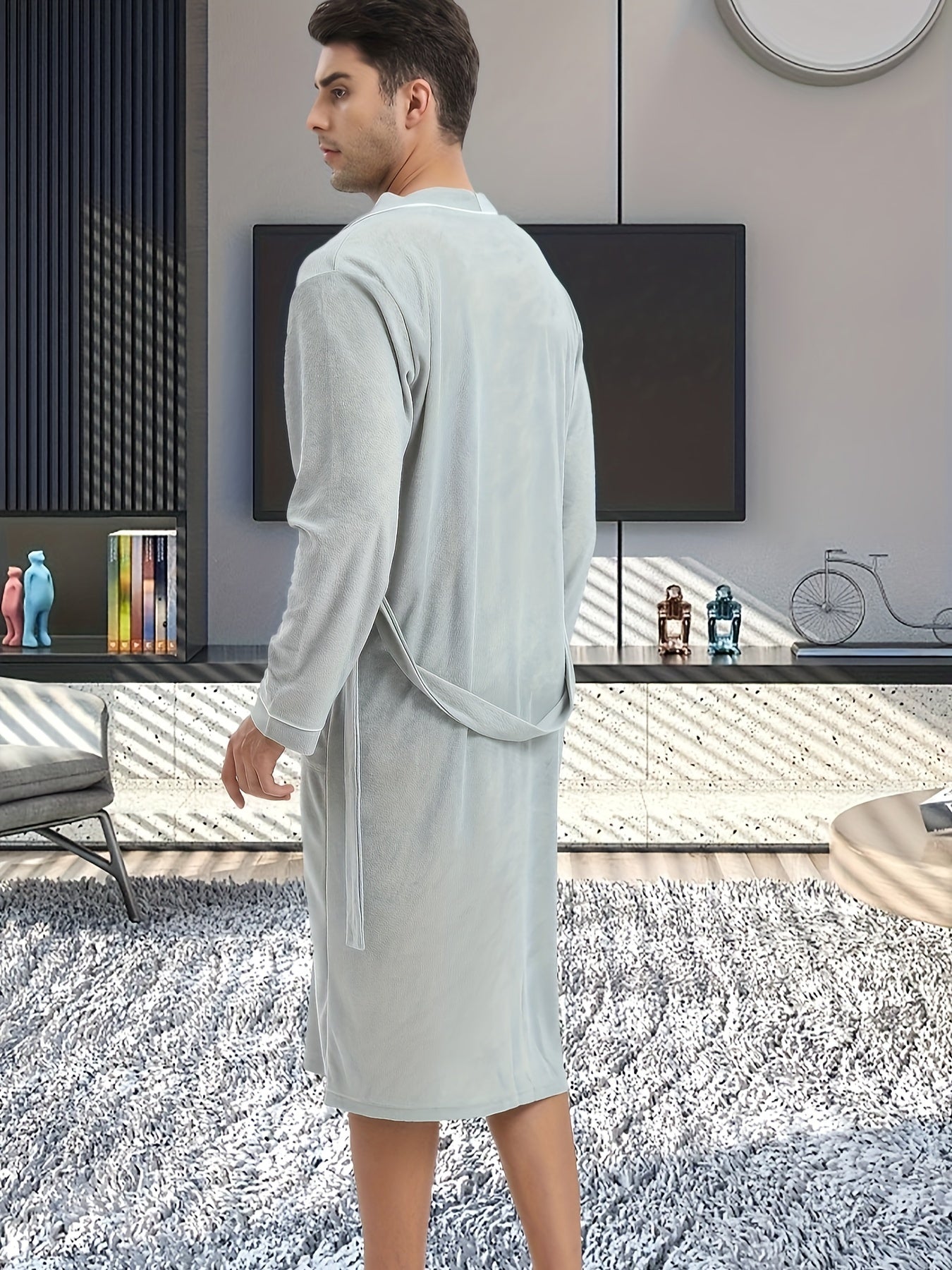 Soft & Cozy Long Length Terry Cloth Bathrobe for Men - Luxurious Middle Weight Robe with Pocket for Spa, Relaxation, and Lounging - Perfect Gift for Him