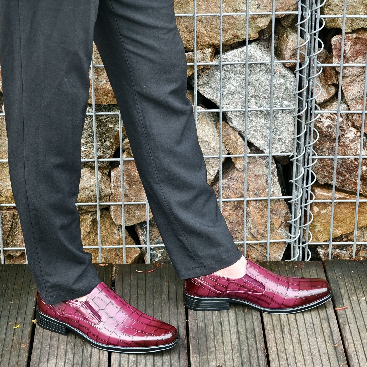 Plus Size Mens Slip On Dress Shoes - Timeless Solid Color Design, Exuding Elegant Sophistication, Ultra-Comfy Cushioning, Slip-Resistant, Durable - Perfect for Outdoor Enthusiasts and Active Men, Ideal for Walking, Hiking, and Other Casual Activities