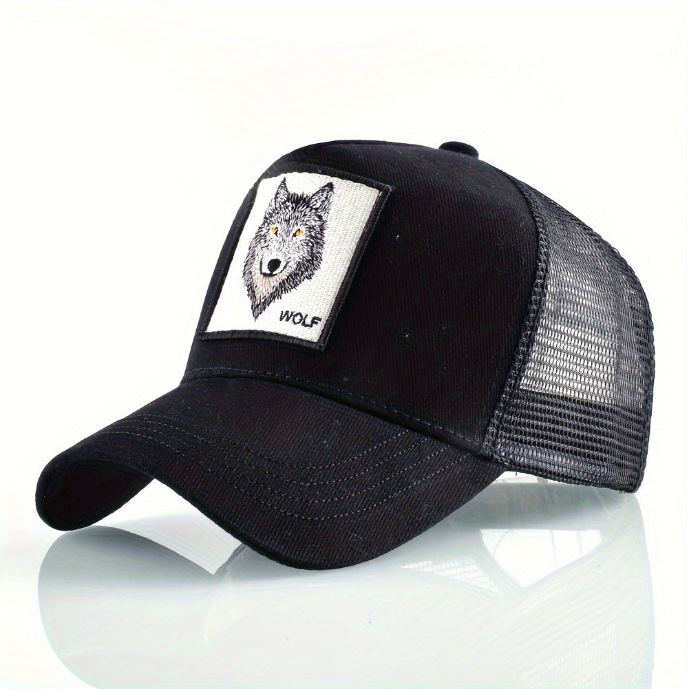 Men's Summer Breathable Sports Peaked Cap Outdoor Casual Embroidery Animal Baseball Cap Hip-hop Sun Hat For Men And Women