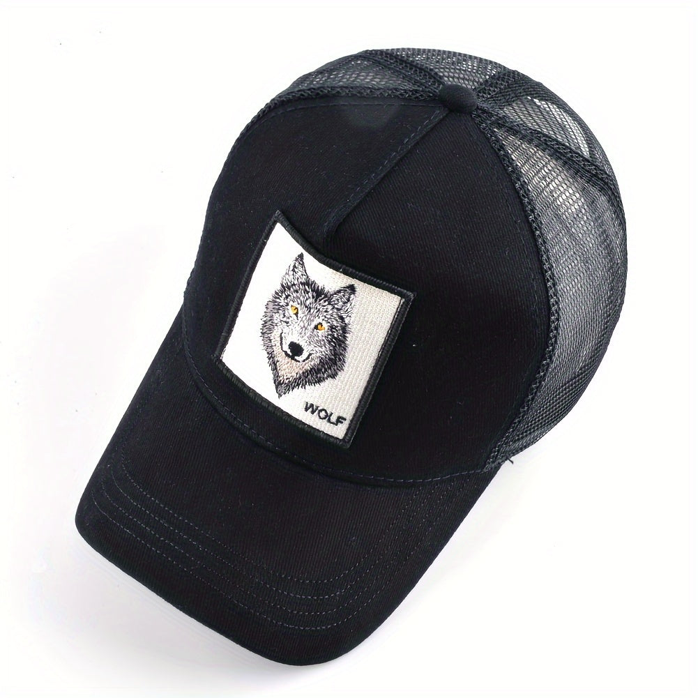 Men's Summer Breathable Sports Peaked Cap Outdoor Casual Embroidery Animal Baseball Cap Hip-hop Sun Hat For Men And Women
