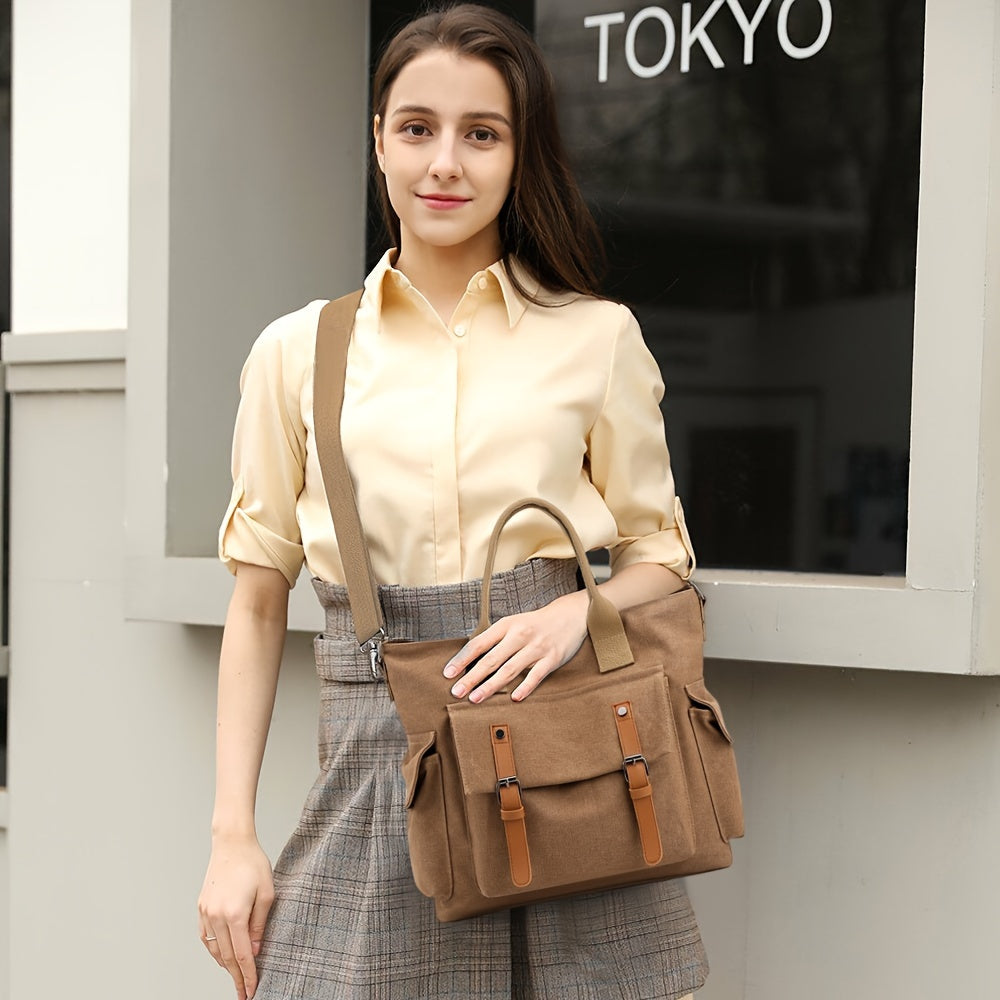 Large Canvas Tote Bags Hobo Crossbody Bag Purse for Women Vintage Casual Travel Shoulder Bags Handbags for Girl Beach Camping Park Messager Bag