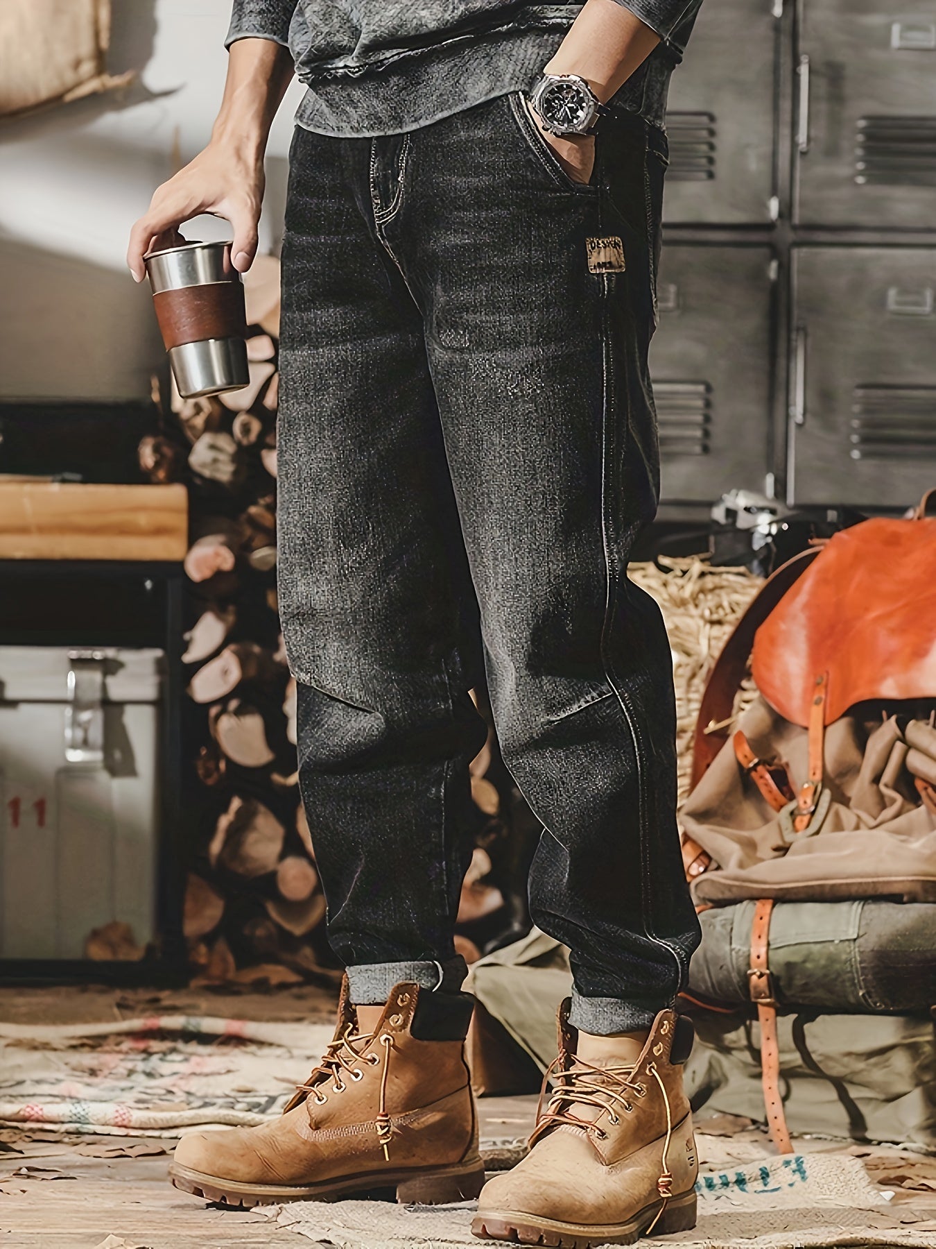 Relaxed Fit Wide Leg Jeans - Men's Comfy Denim Pants with Street Style Fashion - Soft, Breathable, and Stylish Casual Wear for Everyday Comfort