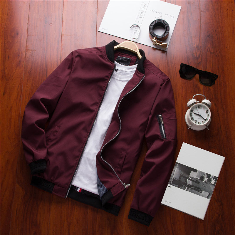 Cross-Border Men's Jacket Wish Men's Jacket Autumn Jacket Youth Fashion Jacket Baseball Uniform Thin