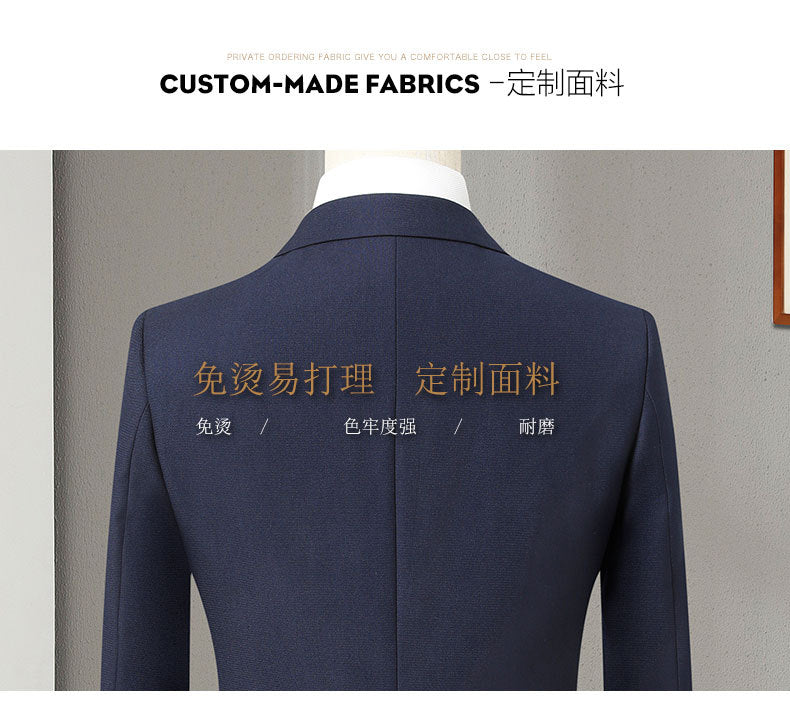 LOVECCR New Men's Brand Cut-off Suit Suit in Blue Flat Collar Elegant Fashion Slim Wedding Dress Best Man