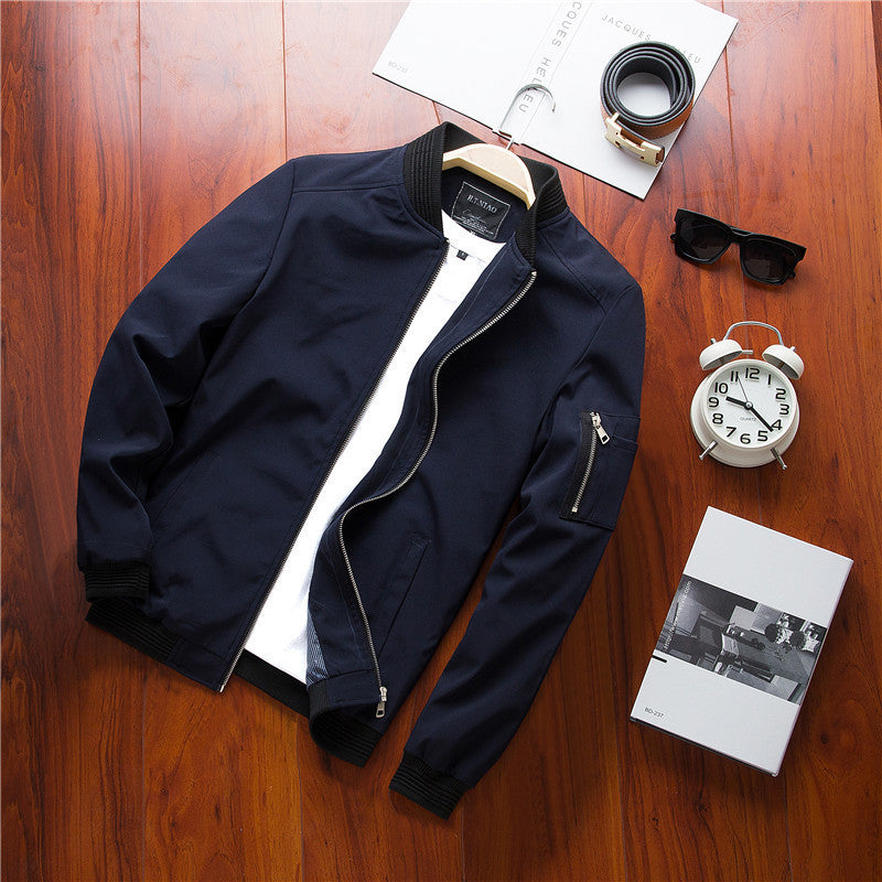Cross-Border Men's Jacket Wish Men's Jacket Autumn Jacket Youth Fashion Jacket Baseball Uniform Thin