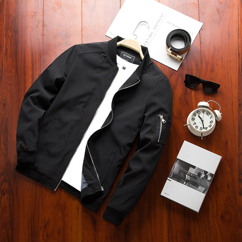 Cross-Border Men's Jacket Wish Men's Jacket Autumn Jacket Youth Fashion Jacket Baseball Uniform Thin