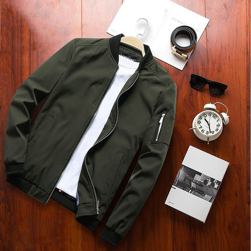 Cross-Border Men's Jacket Wish Men's Jacket Autumn Jacket Youth Fashion Jacket Baseball Uniform Thin