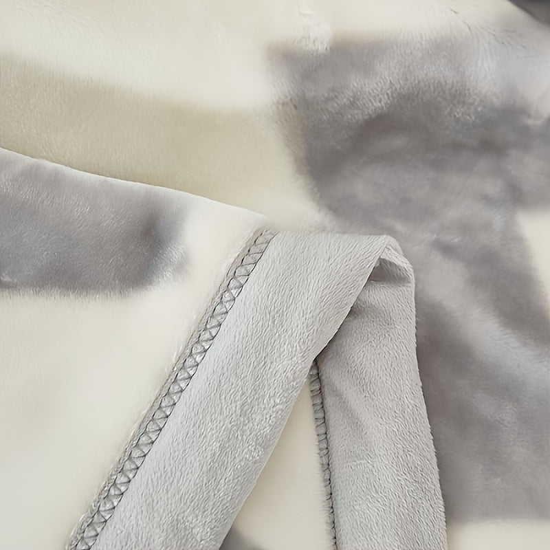 Luxurious Double-Layered Coral Fleece Throw Blanket - Soft, Thick & Cozy for Winter Comfort | Vintage Animal Design