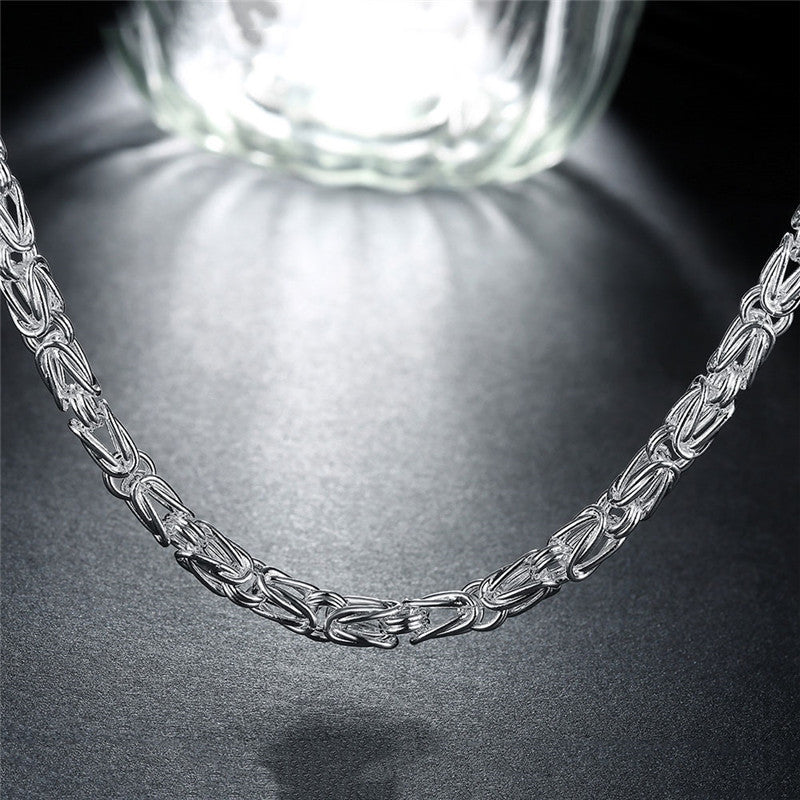 Silver Plated Dragon Head Necklace Men's Hot Selling Necklace Foreign Trade HOTan and NEWn Fashion Silver Accessories Silver Plated Ornament