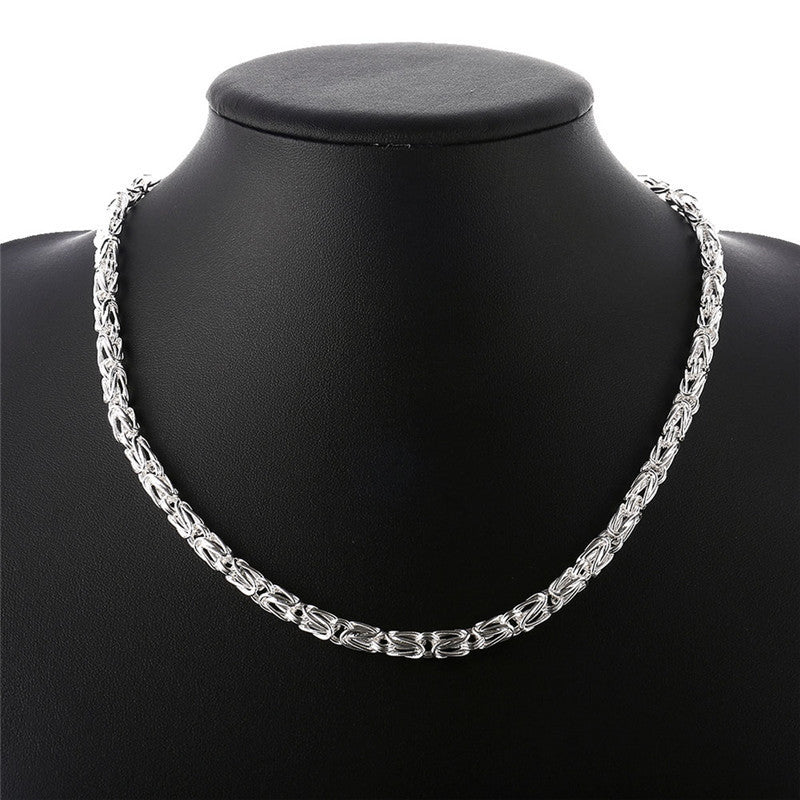 Silver Plated Dragon Head Necklace Men's Hot Selling Necklace Foreign Trade HOTan and NEWn Fashion Silver Accessories Silver Plated Ornament