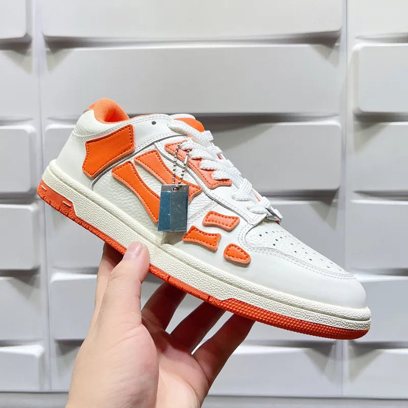 Shoes Running Men women Designer Skel Low Bones Hi Leather Sneakers Luxury Skeleton Blue Red White Black Green Gray Brown couple Original 35-46
