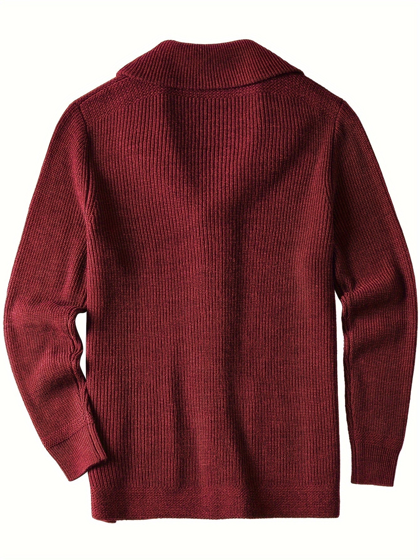Plus Size Mens Soft Knit Cardigan Sweater - Classic Shawl Collar, Warm and Cozy with Pockets - Elegant Coat Style for Winter and Fall Seasons