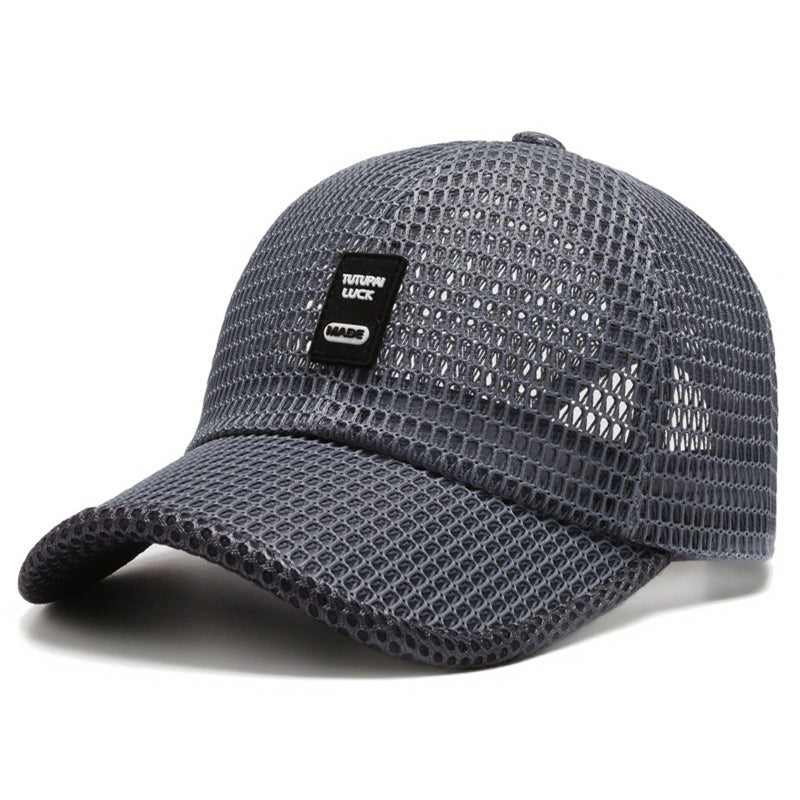 Mens Ventilated Mesh Baseball Cap - Lightweight & Sun Protective Dad Hat for Outdoor Adventures - Stylish Snapback Trucker Cap with Adjustable Fit