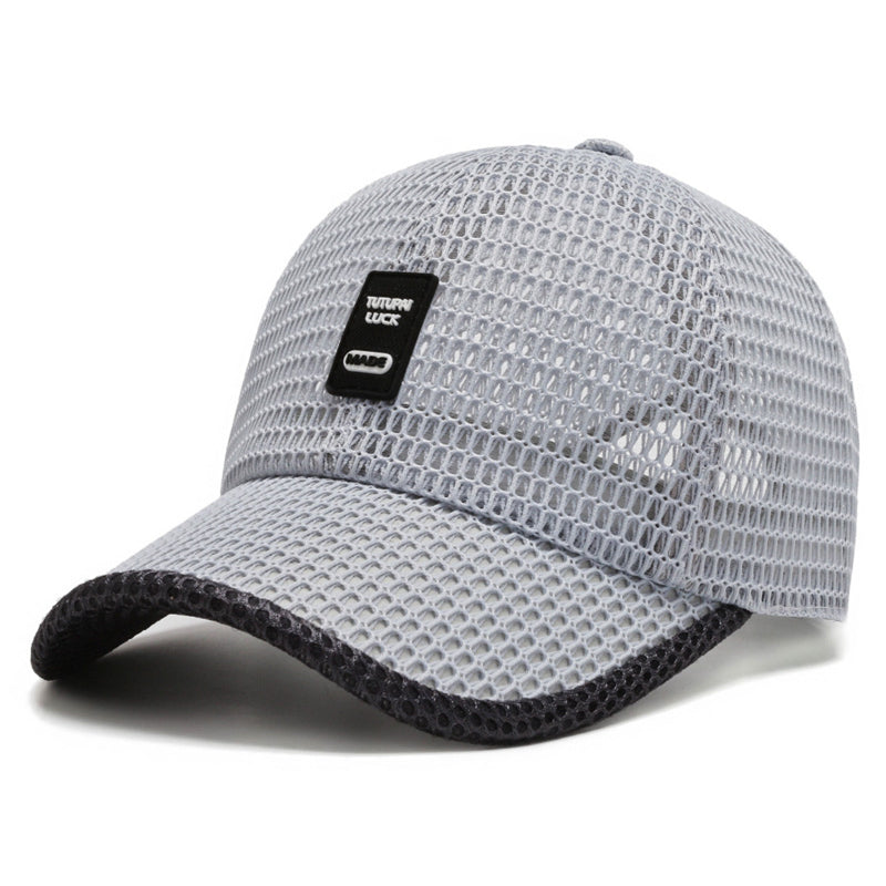Mens Ventilated Mesh Baseball Cap - Lightweight & Sun Protective Dad Hat for Outdoor Adventures - Stylish Snapback Trucker Cap with Adjustable Fit
