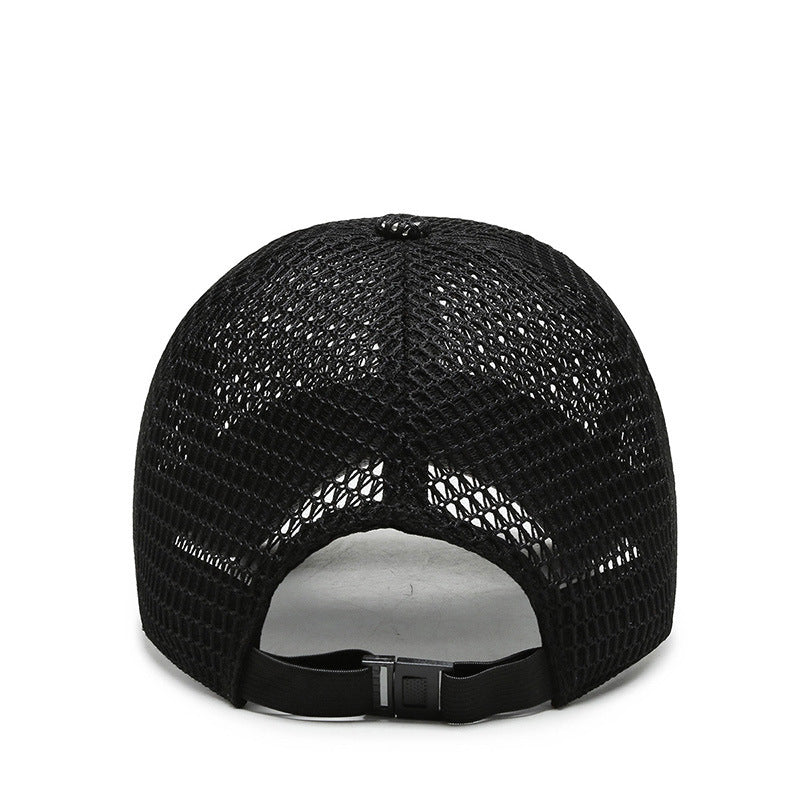 Mens Ventilated Mesh Baseball Cap - Lightweight & Sun Protective Dad Hat for Outdoor Adventures - Stylish Snapback Trucker Cap with Adjustable Fit