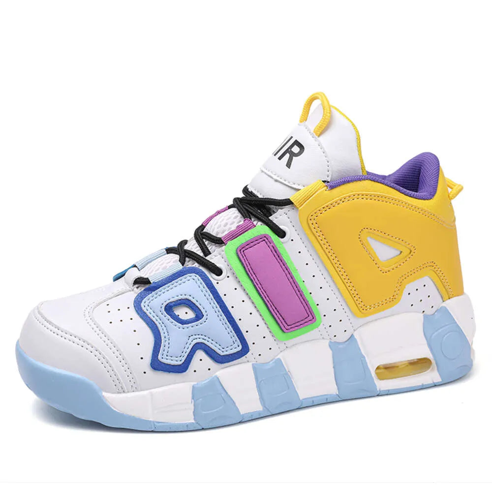 Oversized Men's Women's Couple's High Top Casual Shoes, AIR Air Cushion Shock Absorption Sports Basketball Shoes