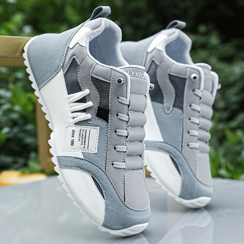 Men's Casual Sneakers - Breathable, Lightweight Sneakers for All Seasons, Lace-Up, Low Top Design with Durable PVC Sole