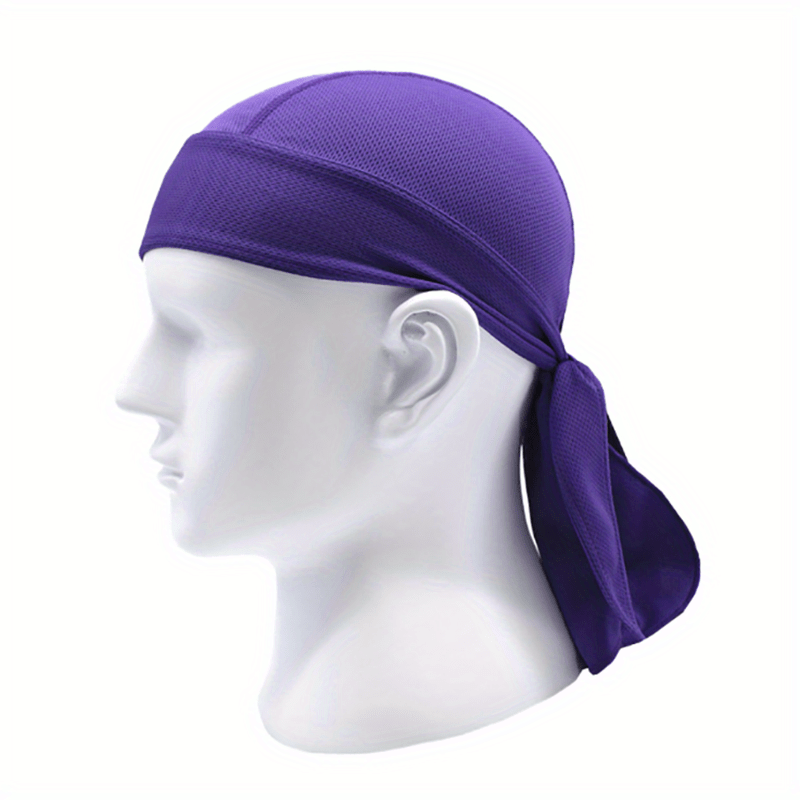 Breathable & Durable Mesh Pirate Bandana Hat - Lightweight, Stylish Vintage Hijab for Cycling, Sports & Hip Hop Fashion