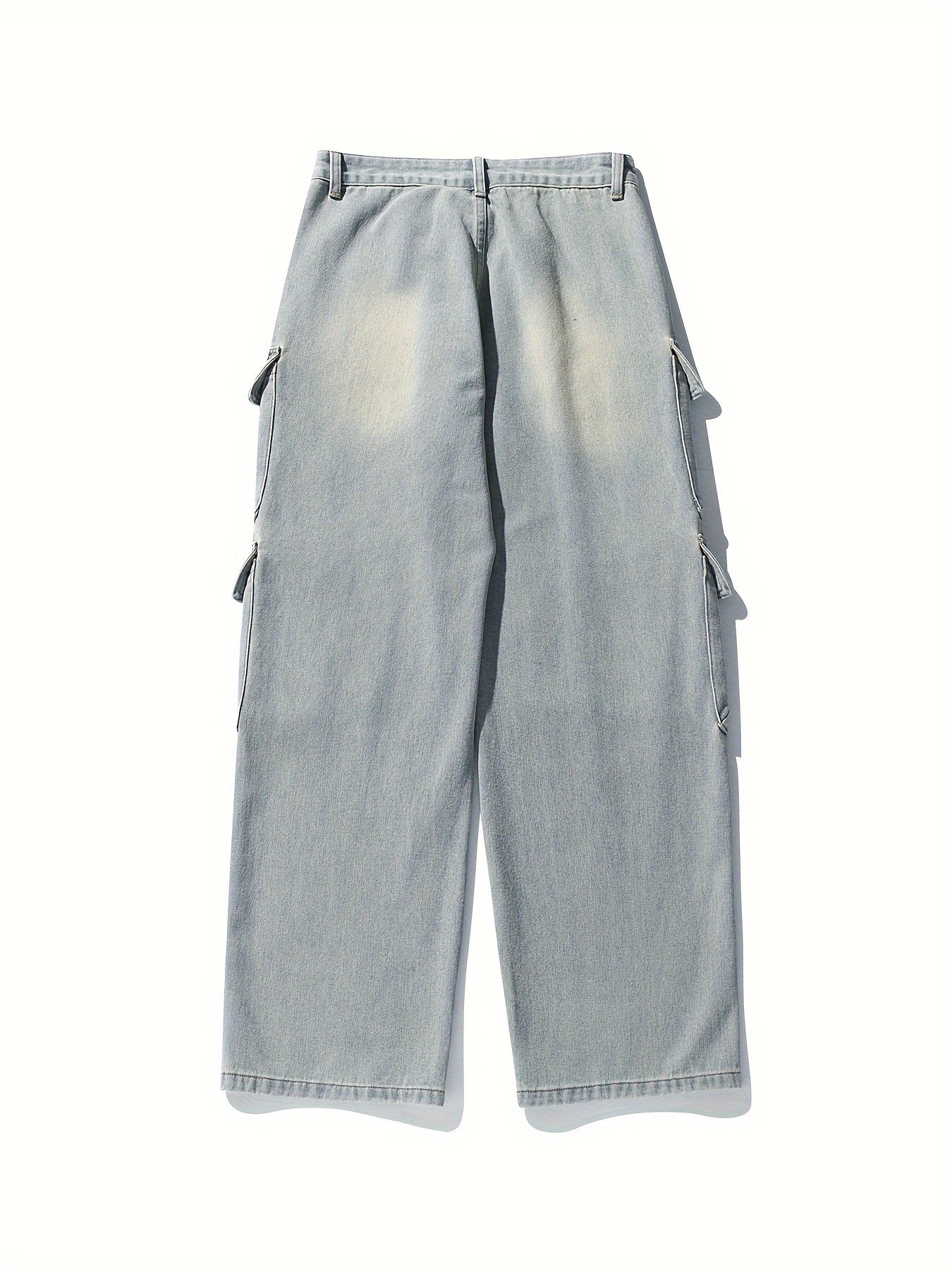 Relaxed Fit Multi-Pocket Cargo Pants - Overalls with Casual Style, Stretchy Fabric, and Practical Design for Spring and Fall Outdoor Enthusiasts, K-Pop Fans, and Everyday Wear