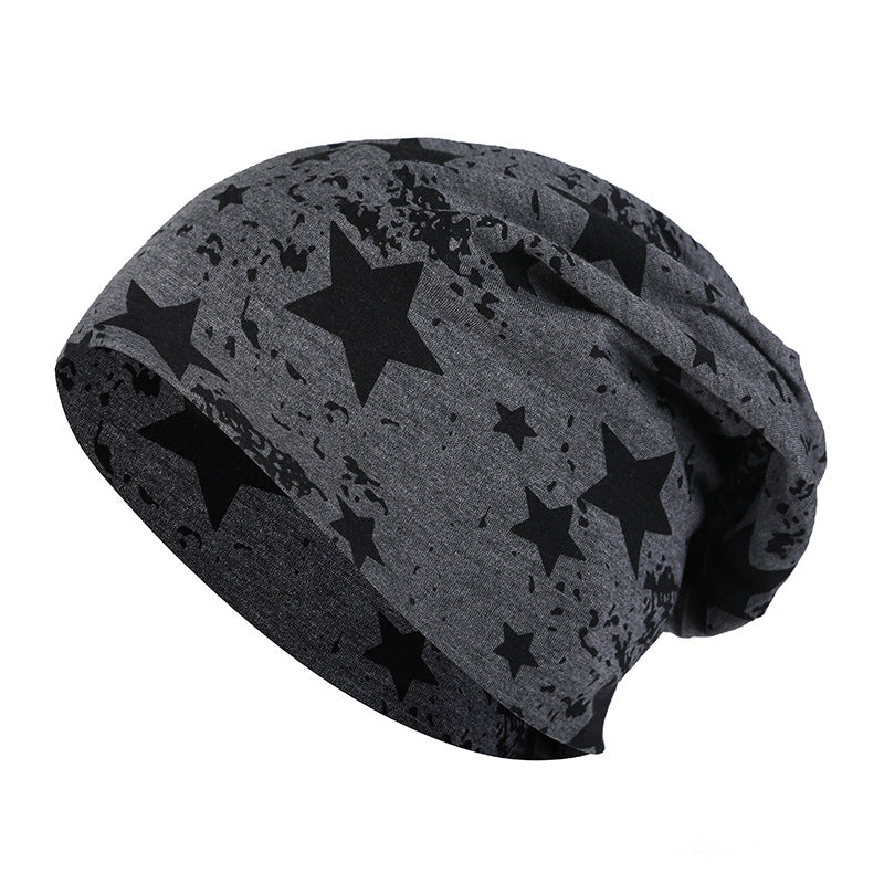 Comfy Cotton Beanie - Stretchable & Breathable Unisex Cap with Chic Geometric Pattern, Ideal for Sports & Gifts
