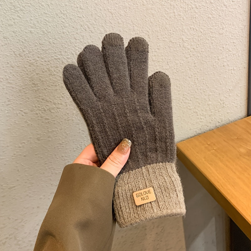Winter Sports Gloves - Fingers-Free Touch Screen Control, Warm and Durable Construction, Moisture-Wicking Fabric for Dry Hands, Grippy Palm for Secure Grip, One-Size-Fits-Most Design - Ideal for Cold Weather Driving, Cycling, Mountain Biking, Skiing, Snow