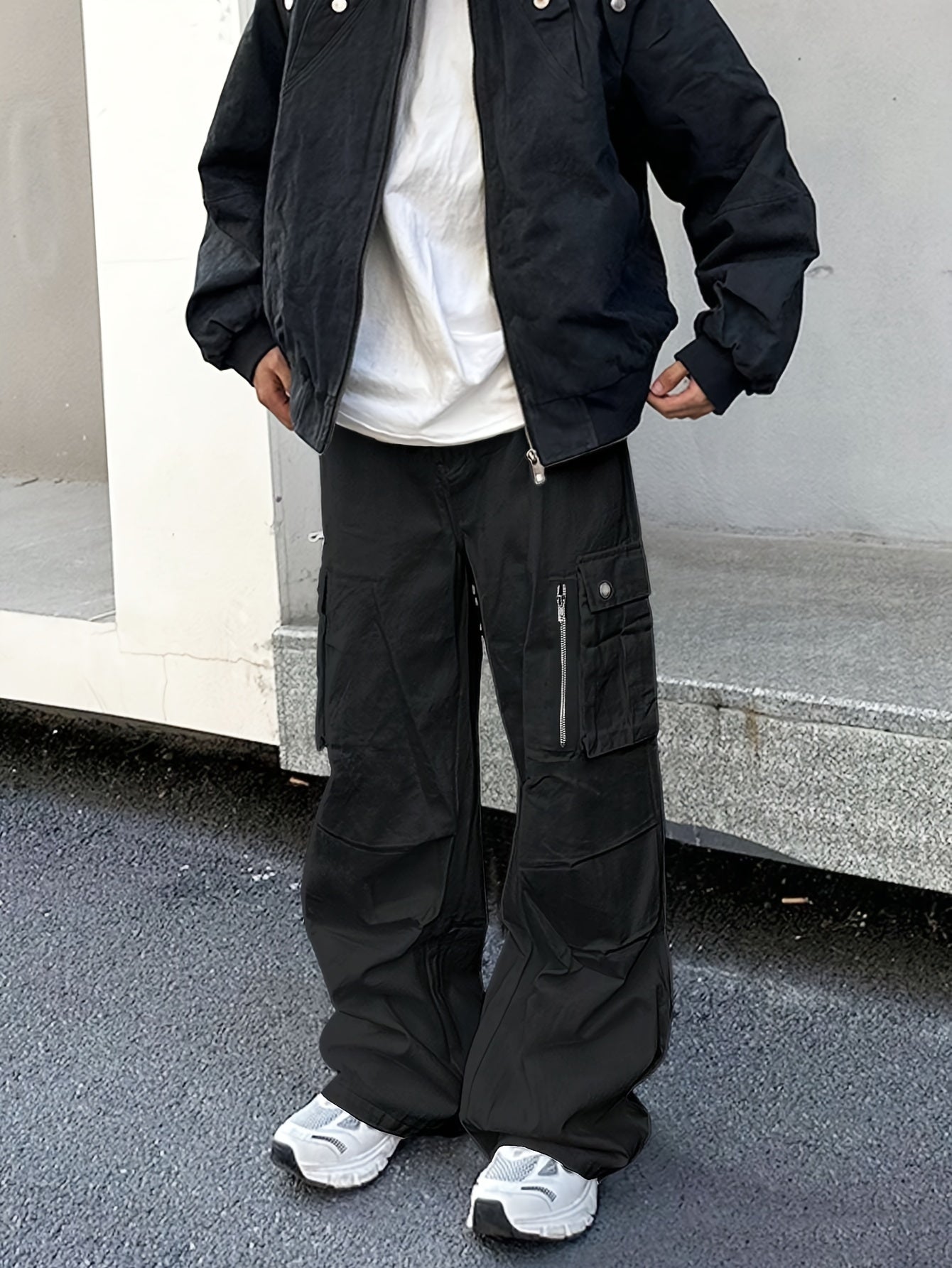 Men's Comfort Fit Classic Cargo Pants - Multi-Pocket, Loose Drawstring, Breathable, Water-Resistant, Skateboarding, Street, Outdoor Camping, Travel, Hiking, and Everyday Wear