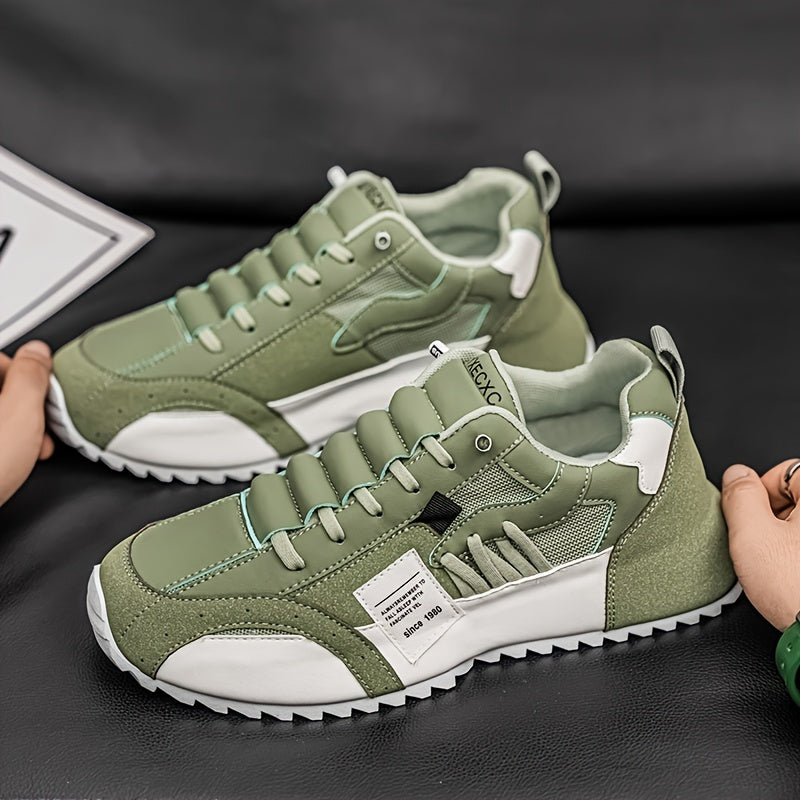 Men's Casual Sneakers - Breathable, Lightweight Sneakers for All Seasons, Lace-Up, Low Top Design with Durable PVC Sole