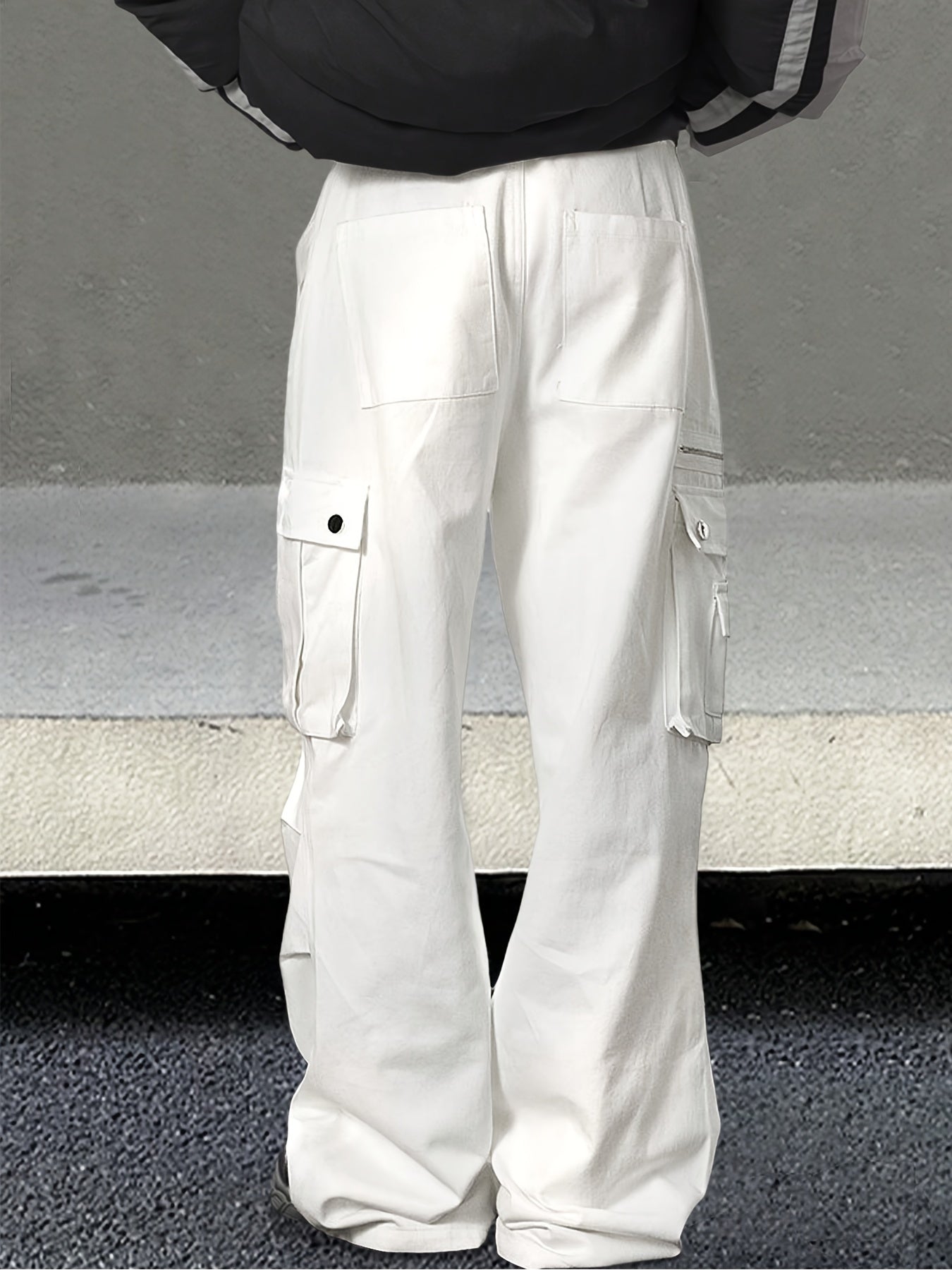 Men's Comfort Fit Classic Cargo Pants - Multi-Pocket, Loose Drawstring, Breathable, Water-Resistant, Skateboarding, Street, Outdoor Camping, Travel, Hiking, and Everyday Wear
