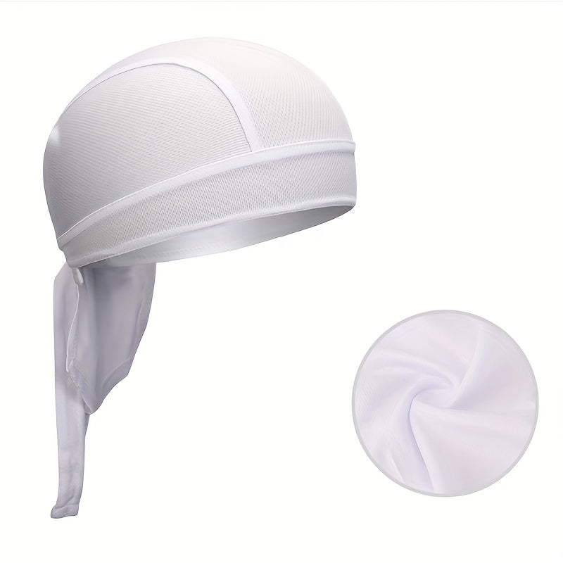 Breathable & Durable Mesh Pirate Bandana Hat - Lightweight, Stylish Vintage Hijab for Cycling, Sports & Hip Hop Fashion