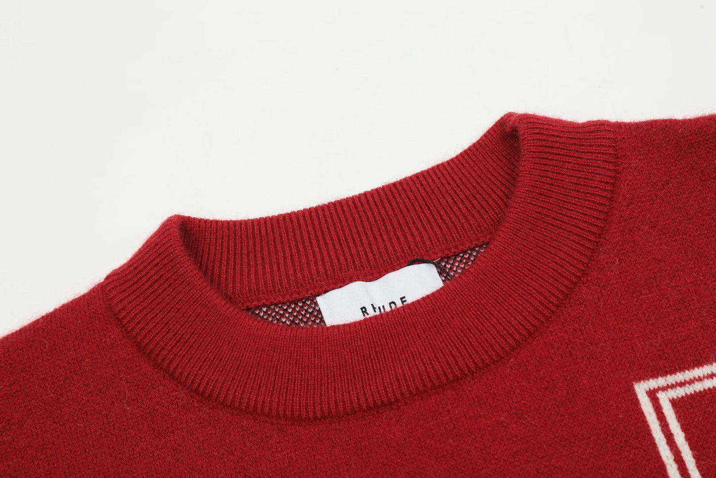 Men's Plus Size Hoodies & Sweatshirts jacquard letter knitted sweater in autumn / winter acquard knitting machine e Custom jnlarged detail crew neck cotton e52243