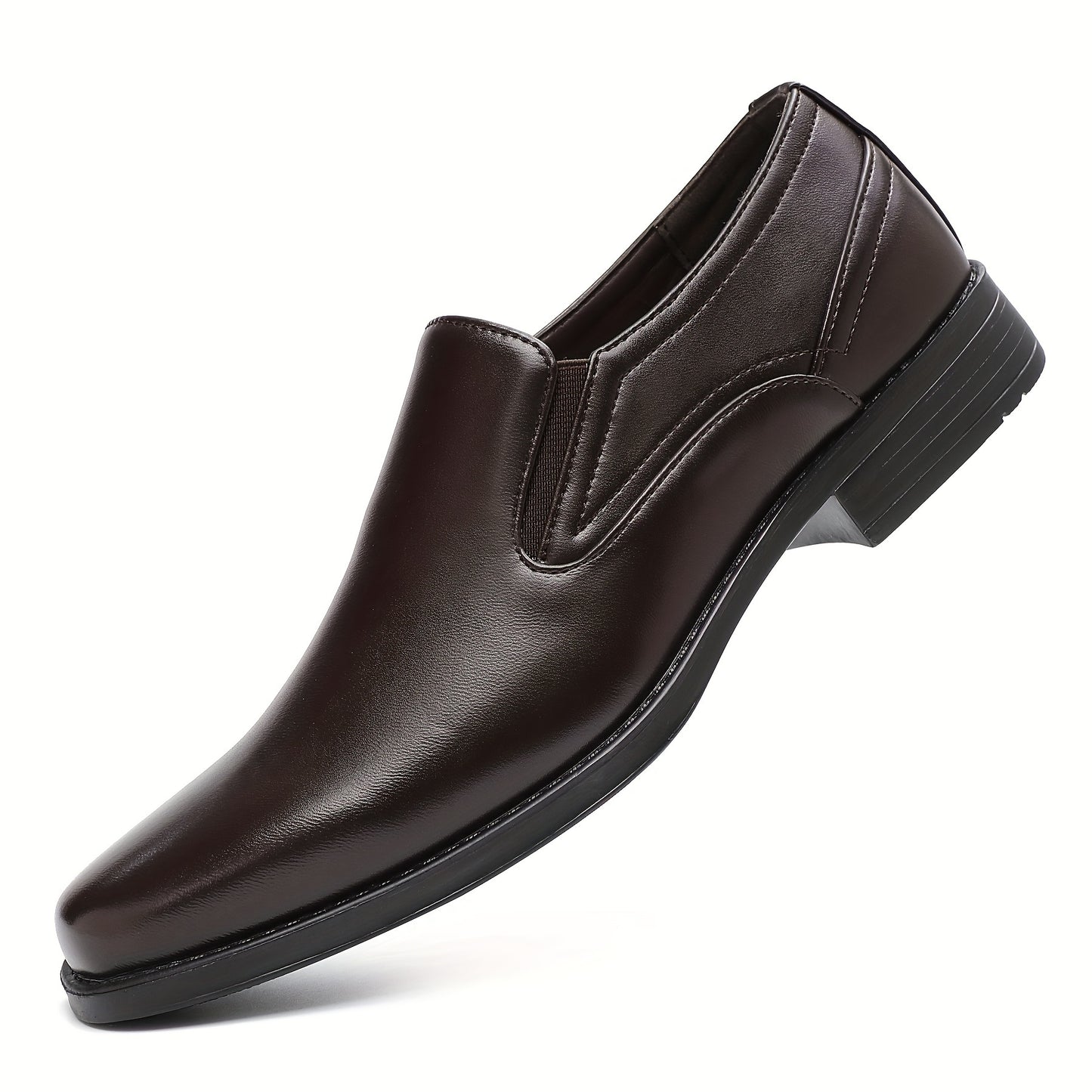 PLUS SIZE Mens Premium Solid Slip-On Dress Shoes - Comfortable & Durable for Business - Breathable, Wear-resistant, Anti-Skid - Perfect for Spring, Summer, and Autumn