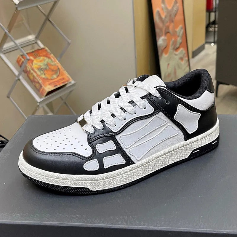 Shoes Running Men women Designer Skel Low Bones Hi Leather Sneakers Luxury Skeleton Blue Red White Black Green Gray Brown couple Original 35-46