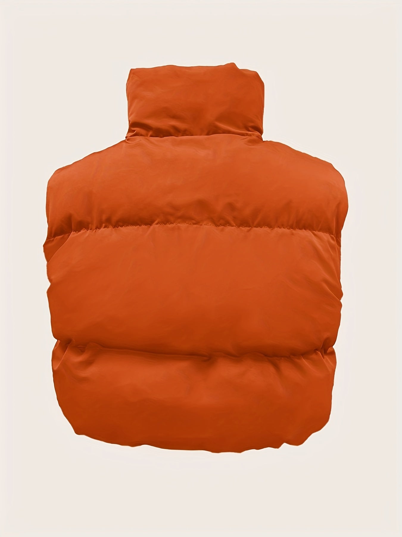 Stylish High Neck Sleeveless Vest Coat - Zip-Up, Casual, Solid Color, Women's Outerwear - Perfect for Daily Wear, Travel, and Outdoor Activities