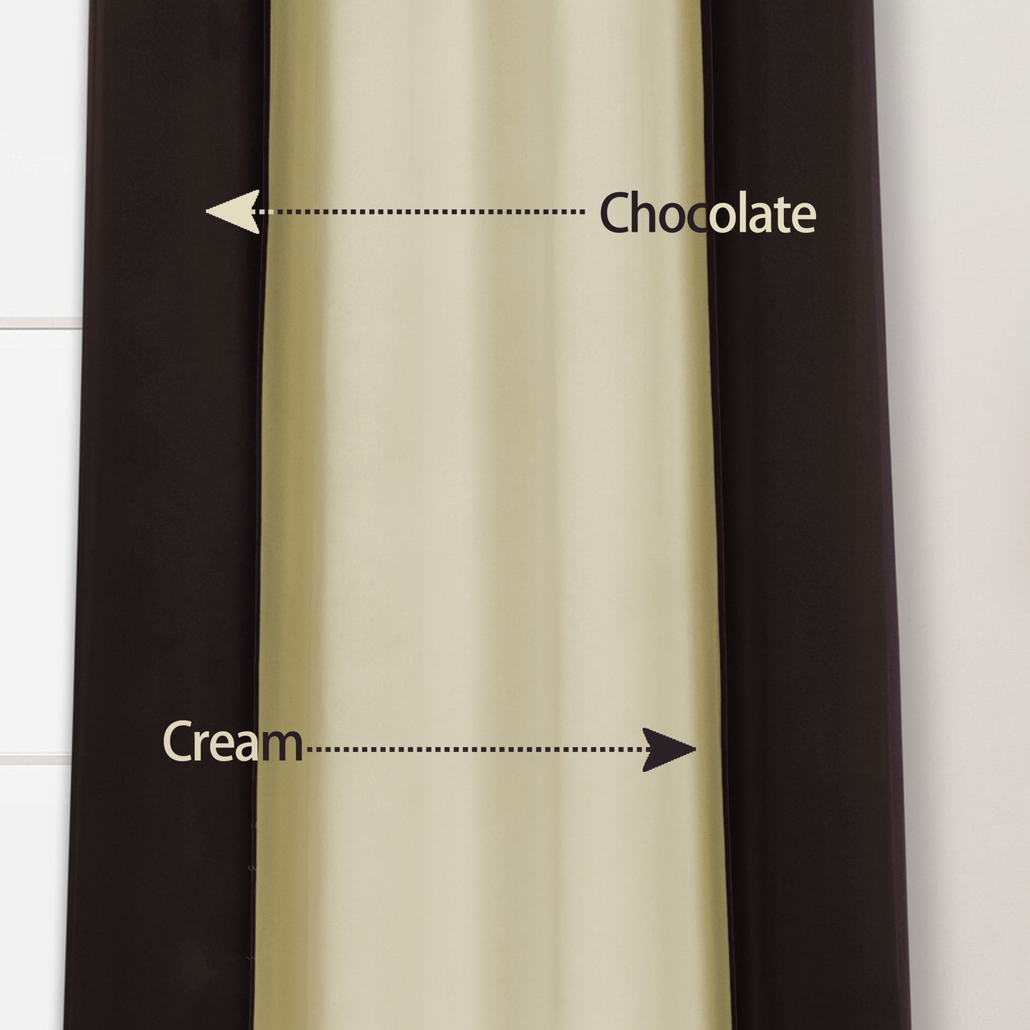 1pc Stylish Double Color Block Blackout Curtains for Living Room and Bedroom - Perfect for Room Decor and Home Decor