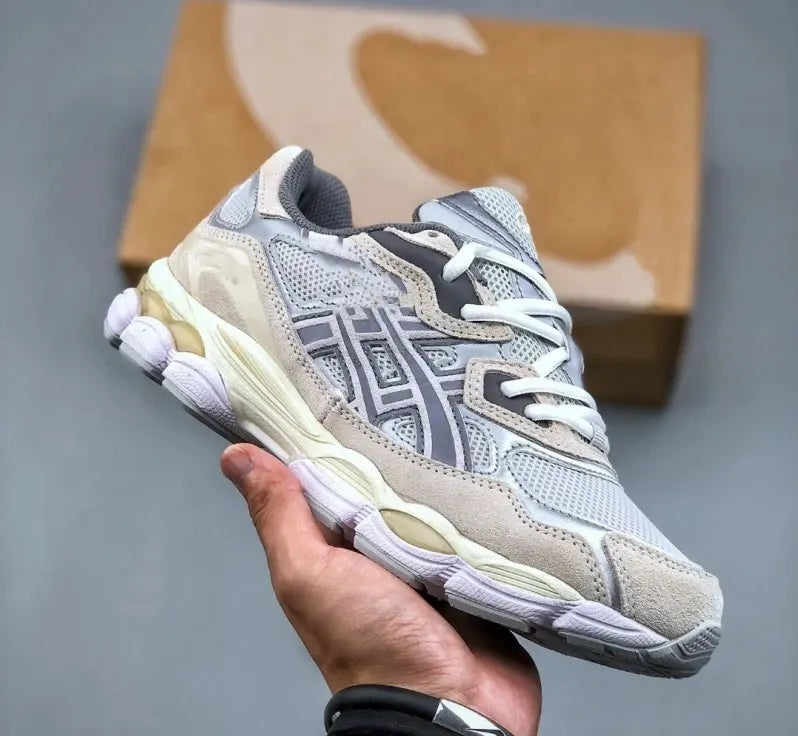 Sneakers Gel Top Marathon Running Shoes Designer Oatmeal Concrete Navy Steel Obsidian Grey Cream White Black Ivy Outdoor Trail Sneakers Size TN Shoes