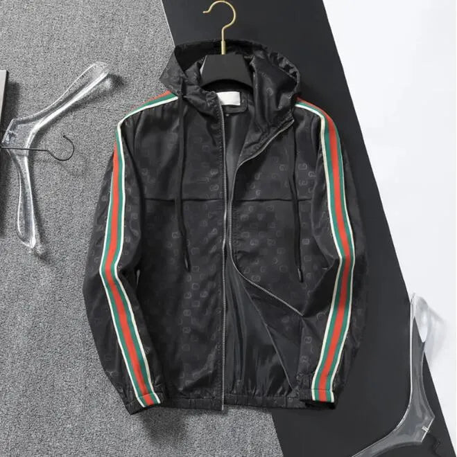 NEW Casual Mens Jacket Coat Caps Luxury designer bomber jacket High quality Letter Striped Jacket Autumn Fashion Outdoor Hoodies Coats Badge Windbreakers