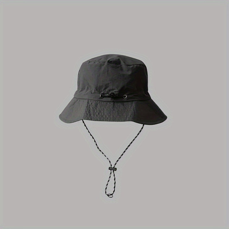 1pc Foldable Portable Sunshade Bucket Hat - Waterproof, Quick Drying, Adjustable Backpack Buckle, Breathable, Lightweight, Versatile Outdoor Mountaineering Hat for Men and Women - Perfect for Fishing, Hiking, Camping, Traveling