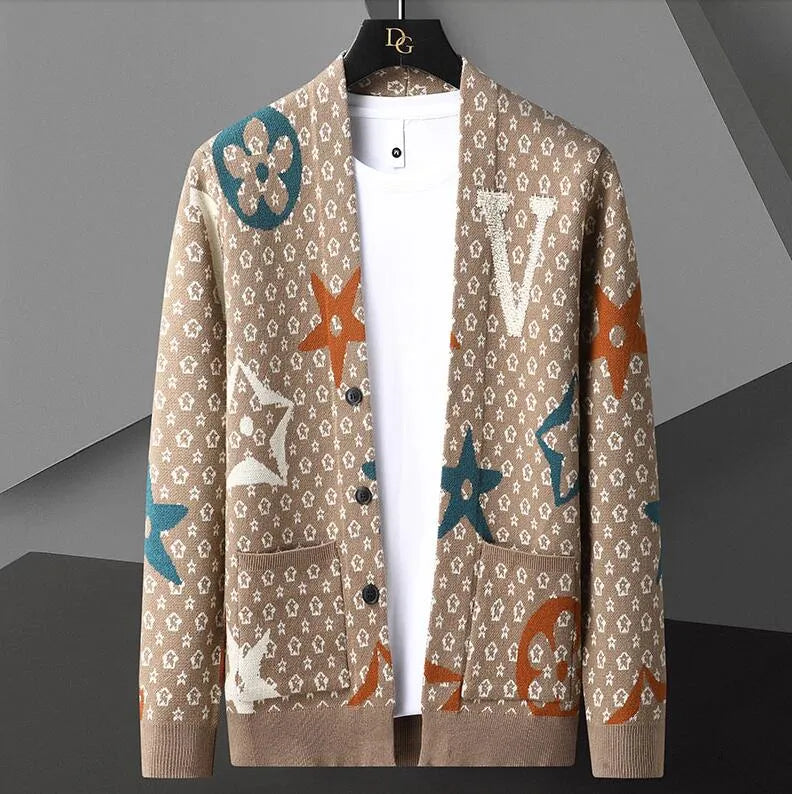 Men's Sweaters New Fall Winter Brand Fashion Knit Cashmere Cardigan Sweater Korean Style Mens Trendy Cardigans Jacket Men Clothes