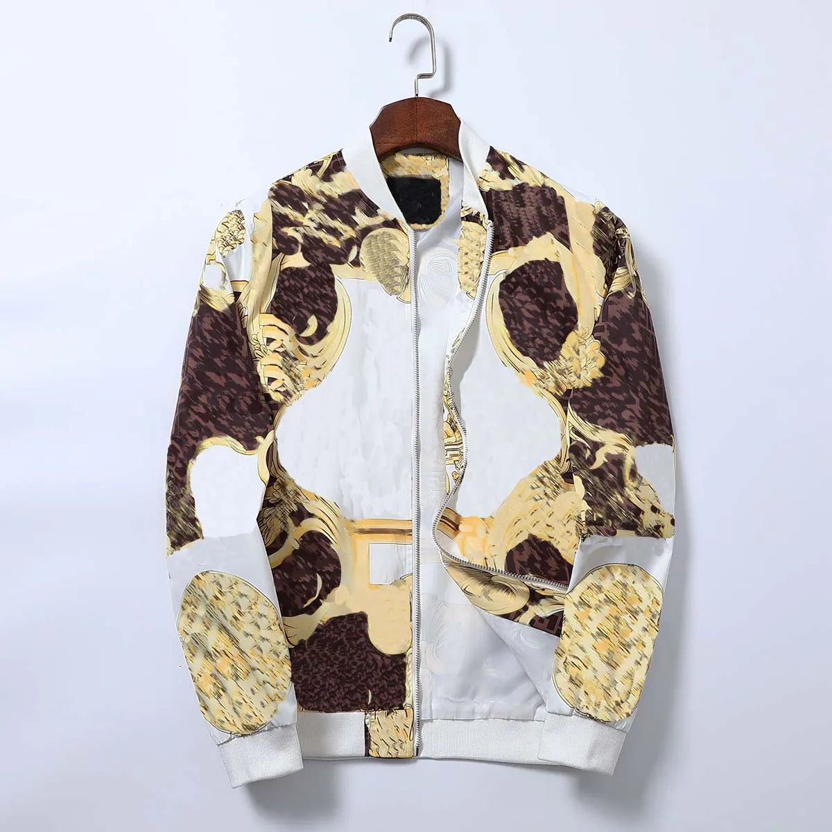 Fashion Autumn Men Casual Jacket Camouflage Print Windbreaker Jacket Men Long Sleeve Coat Plus Size Hoodie Thin Coat