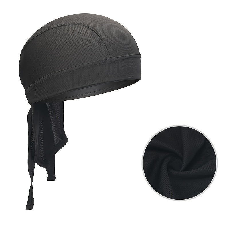 Breathable & Durable Mesh Pirate Bandana Hat - Lightweight, Stylish Vintage Hijab for Cycling, Sports & Hip Hop Fashion