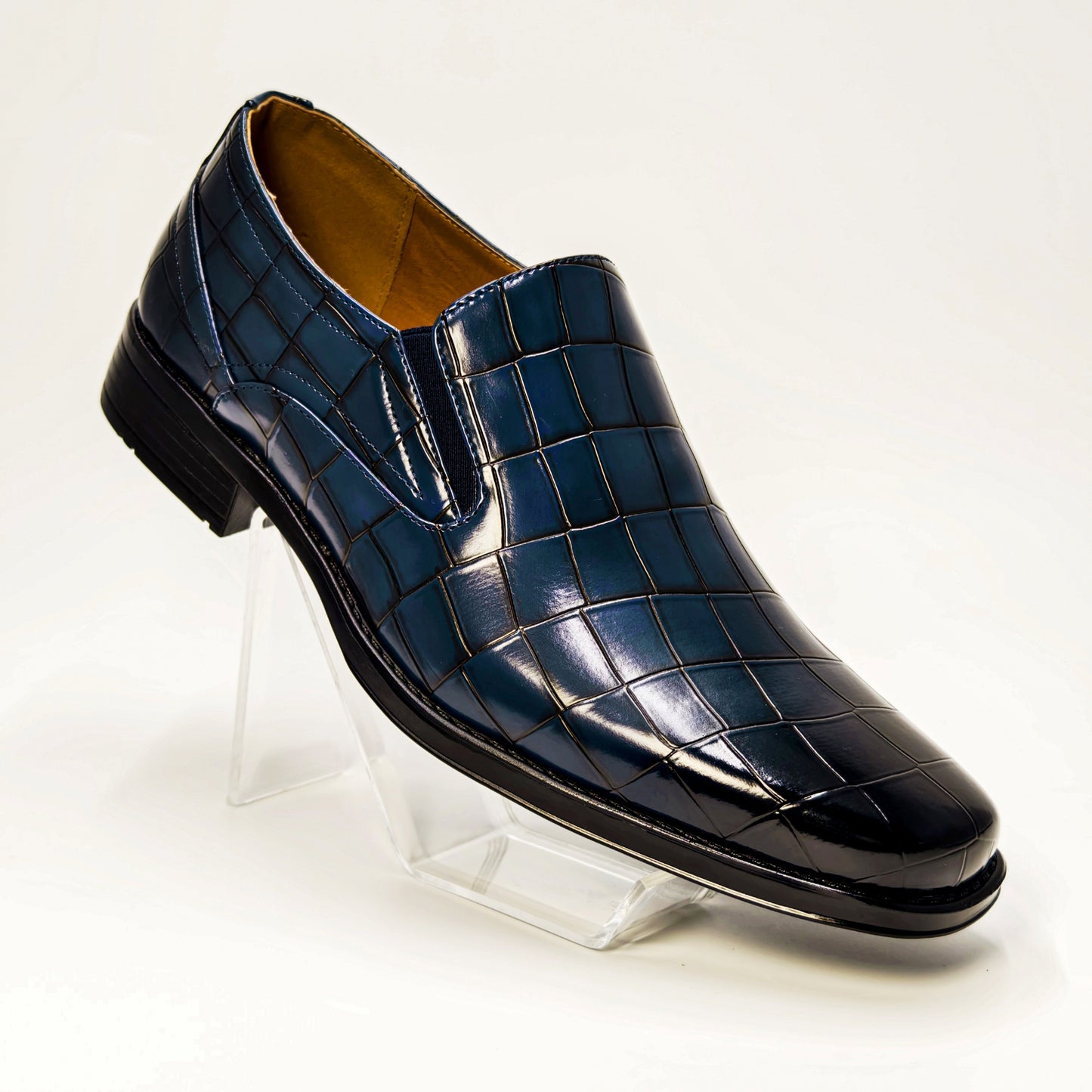Plus Size Mens Slip On Dress Shoes - Timeless Solid Color Design, Exuding Elegant Sophistication, Ultra-Comfy Cushioning, Slip-Resistant, Durable - Perfect for Outdoor Enthusiasts and Active Men, Ideal for Walking, Hiking, and Other Casual Activities