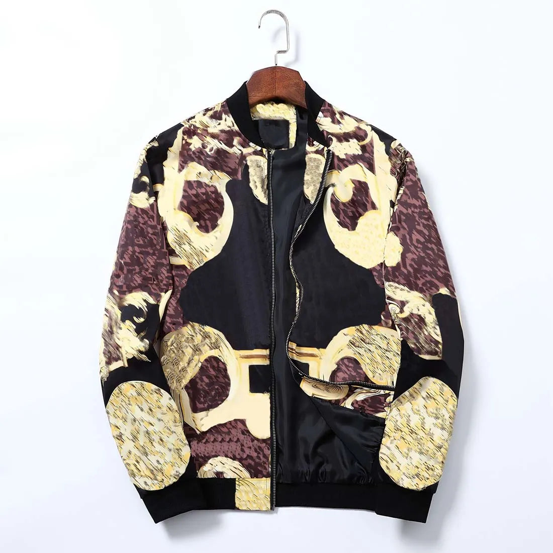 Fashion Autumn Men Casual Jacket Camouflage Print Windbreaker Jacket Men Long Sleeve Coat Plus Size Hoodie Thin Coat