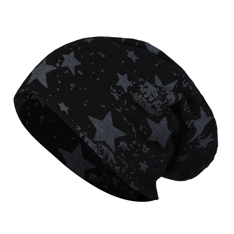 Comfy Cotton Beanie - Stretchable & Breathable Unisex Cap with Chic Geometric Pattern, Ideal for Sports & Gifts