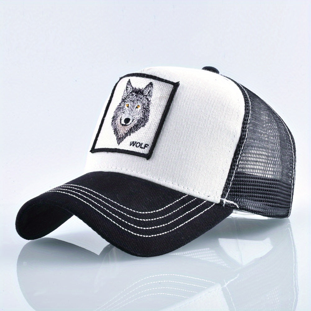 Men's Summer Breathable Sports Peaked Cap Outdoor Casual Embroidery Animal Baseball Cap Hip-hop Sun Hat For Men And Women