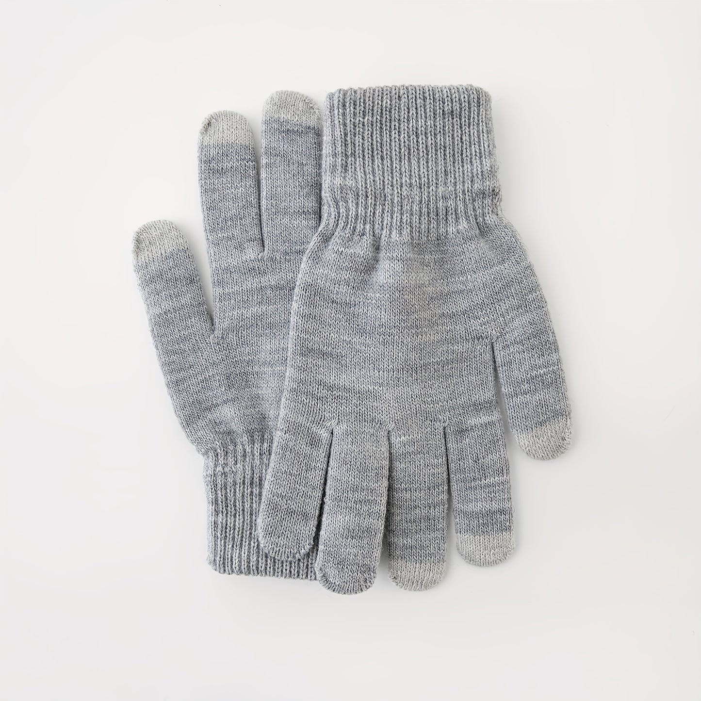 Winter Knitted Gloves For Men And Women, Touch Screen, Cold And Warm, All Finger Gloves, Korean Bicycle Acrylic Gloves