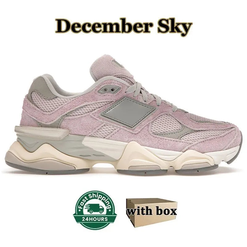 Wood with Sneakers Bricks Box Trainer OG Suede Running Shoes New 9060 Joe Freshgoods Men Women 2002r 1906R Designer Penny Cookie Pink Baby Shower Blue Arctic 960