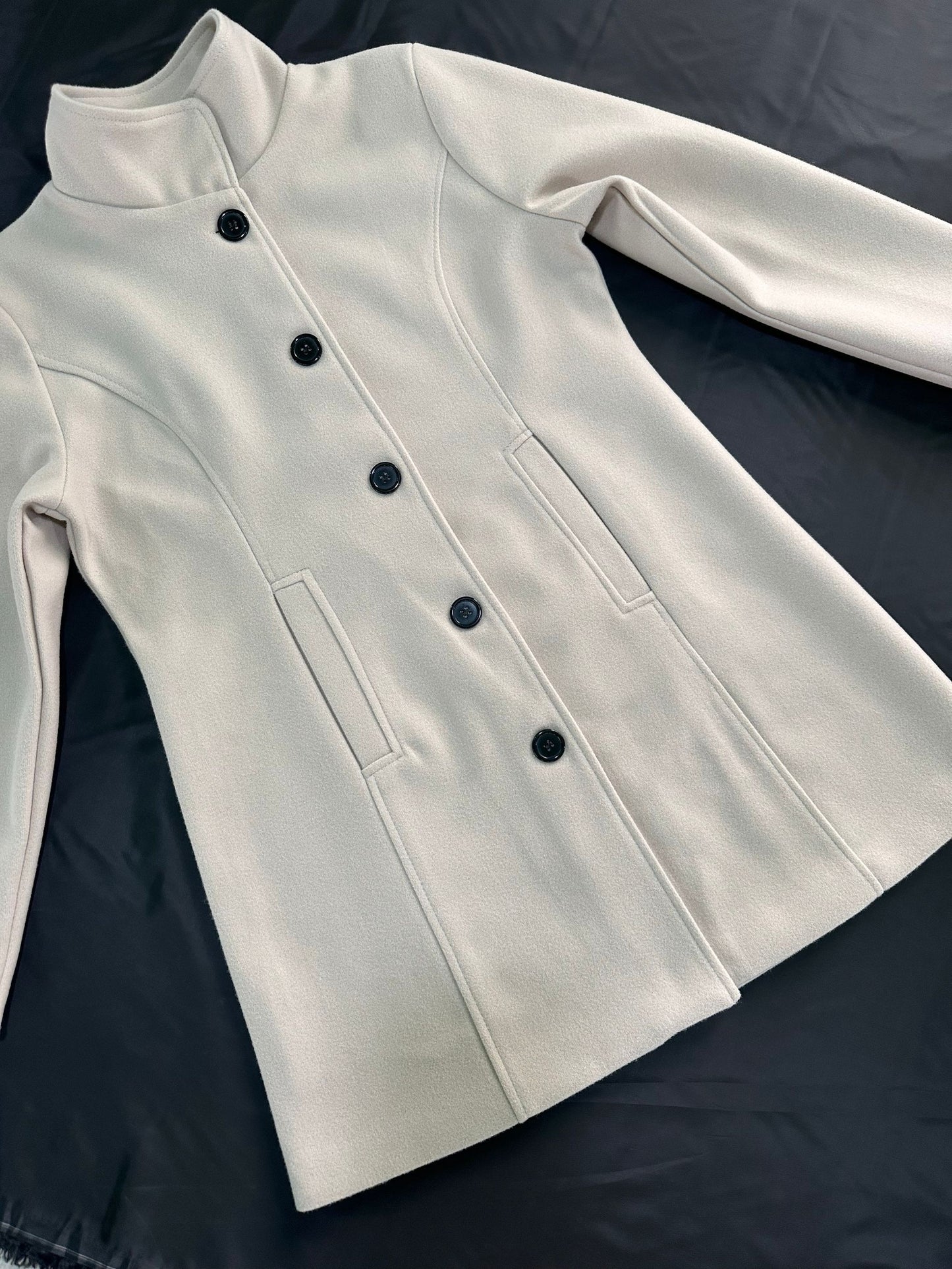 Solid Single Breasted Coat, Casual Long Sleeve Fall & Winter Outerwear, Women's Clothing