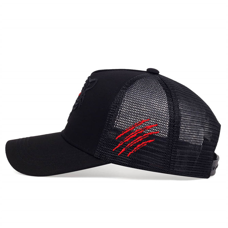 Men's Tiger Embroidery Net Cap Baseball Cap