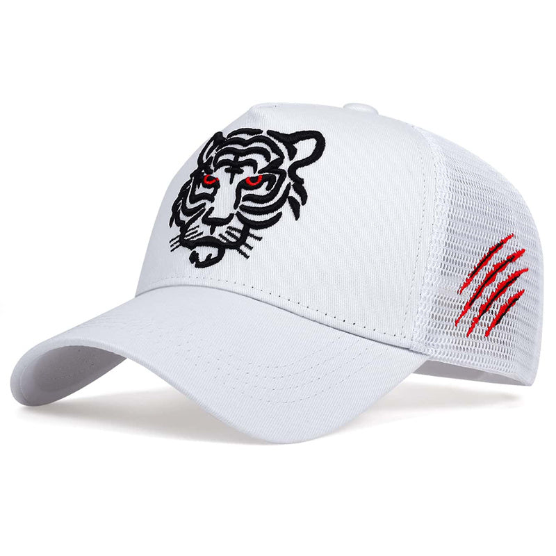 Men's Tiger Embroidery Net Cap Baseball Cap