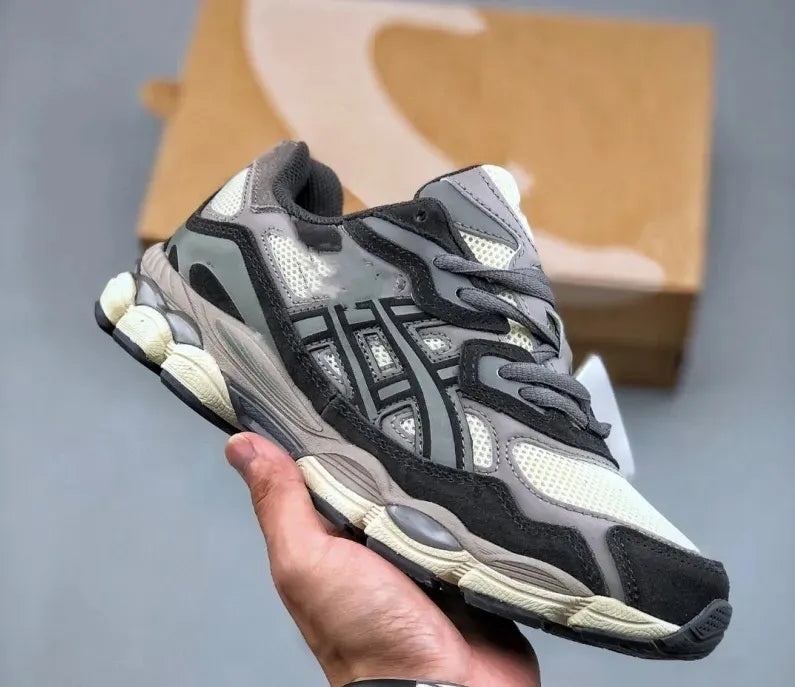 Sneakers Gel Top Marathon Running Shoes Designer Oatmeal Concrete Navy Steel Obsidian Grey Cream White Black Ivy Outdoor Trail Sneakers Size TN Shoes